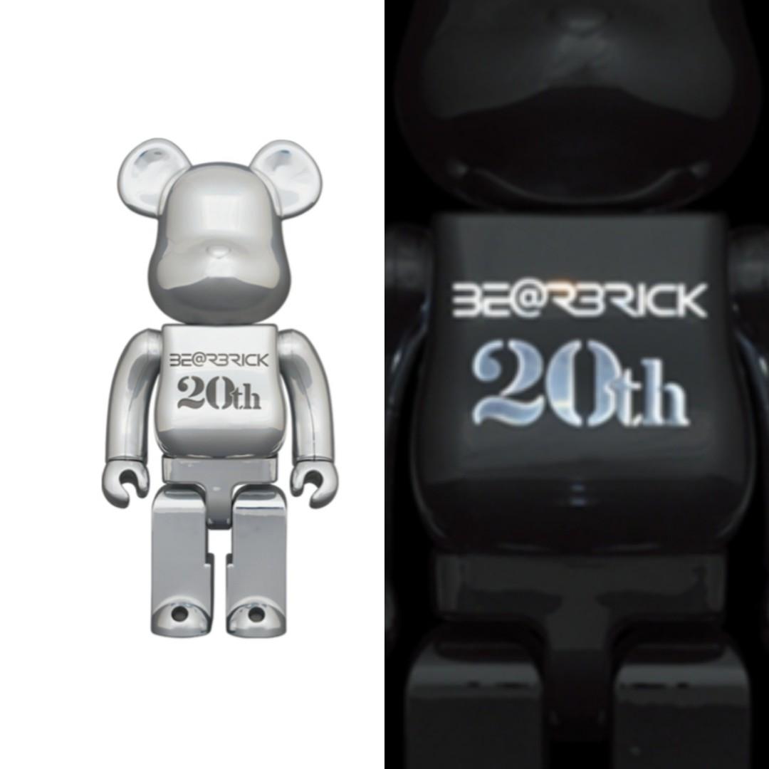 Bearbrick 20th Anniversary Deep Chrome 400%100%, Hobbies & Toys 
