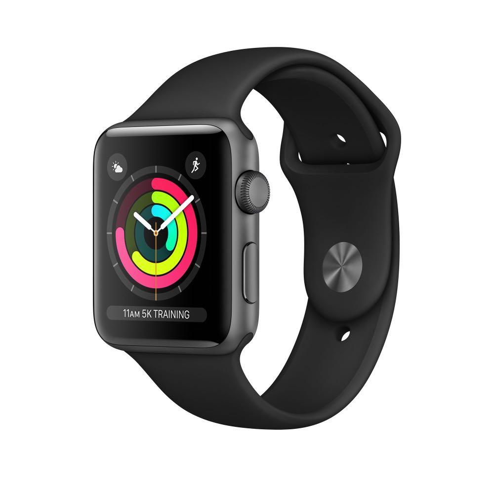 Apple Watch Series 3 Space Gray Aluminium Case with Black Sport Band 42mm Brand new Authentic Mobile Phones Gadgets Wearables Smart Watches on Carousell