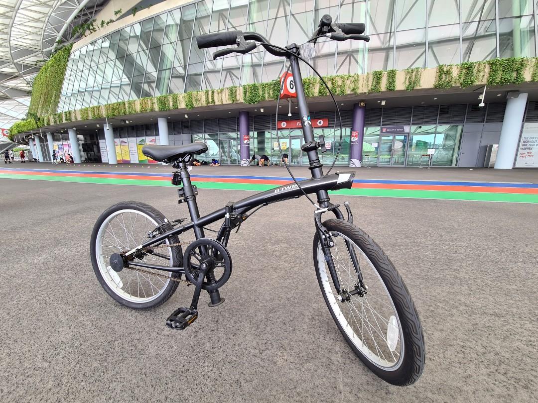 BTWIN Foldable Bike Tilt 100 20 Inch Sports Equipment Bicycles