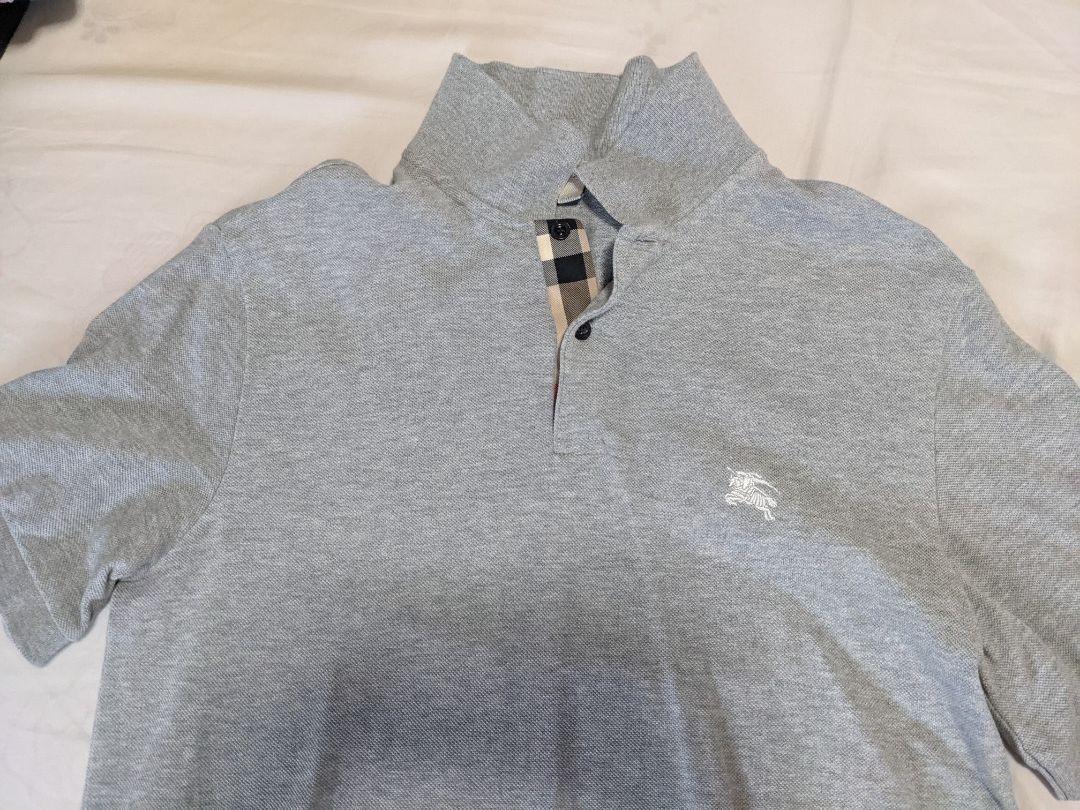 Burberry polo mens hot sale silver
