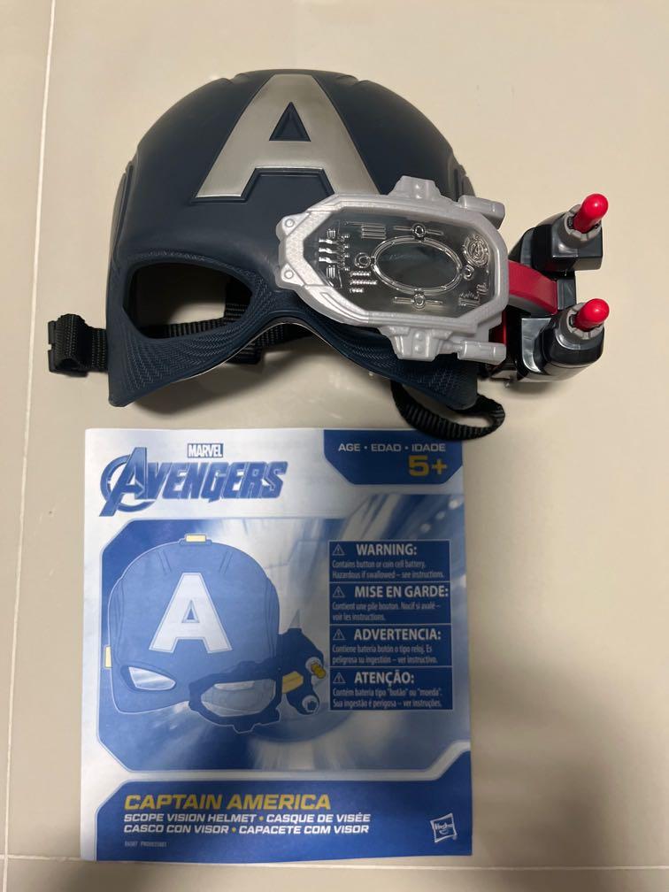 Avengers Captain America Scope Vision Helmet Kids Roleplay Toy 