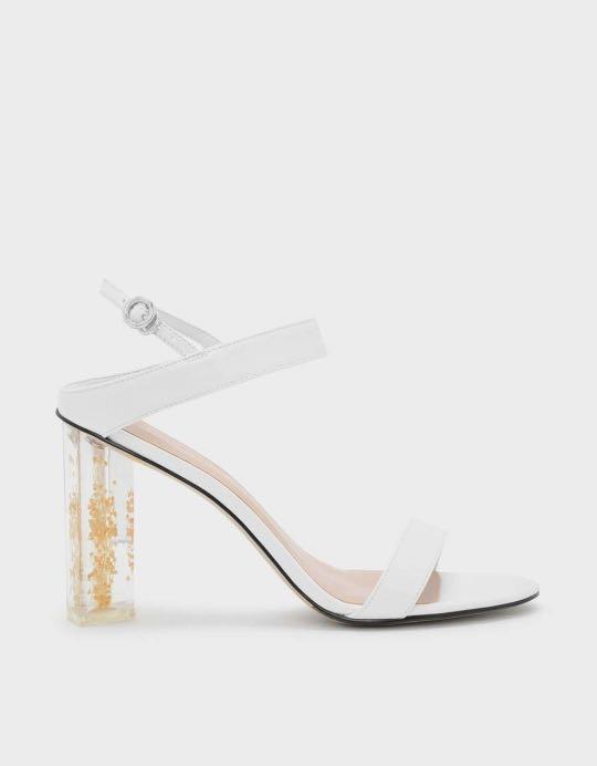 Floral best sale lucite heel