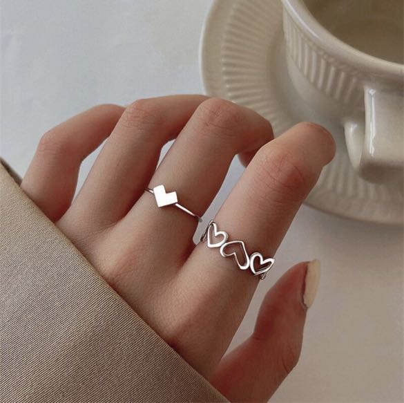 Cute heart rings sale