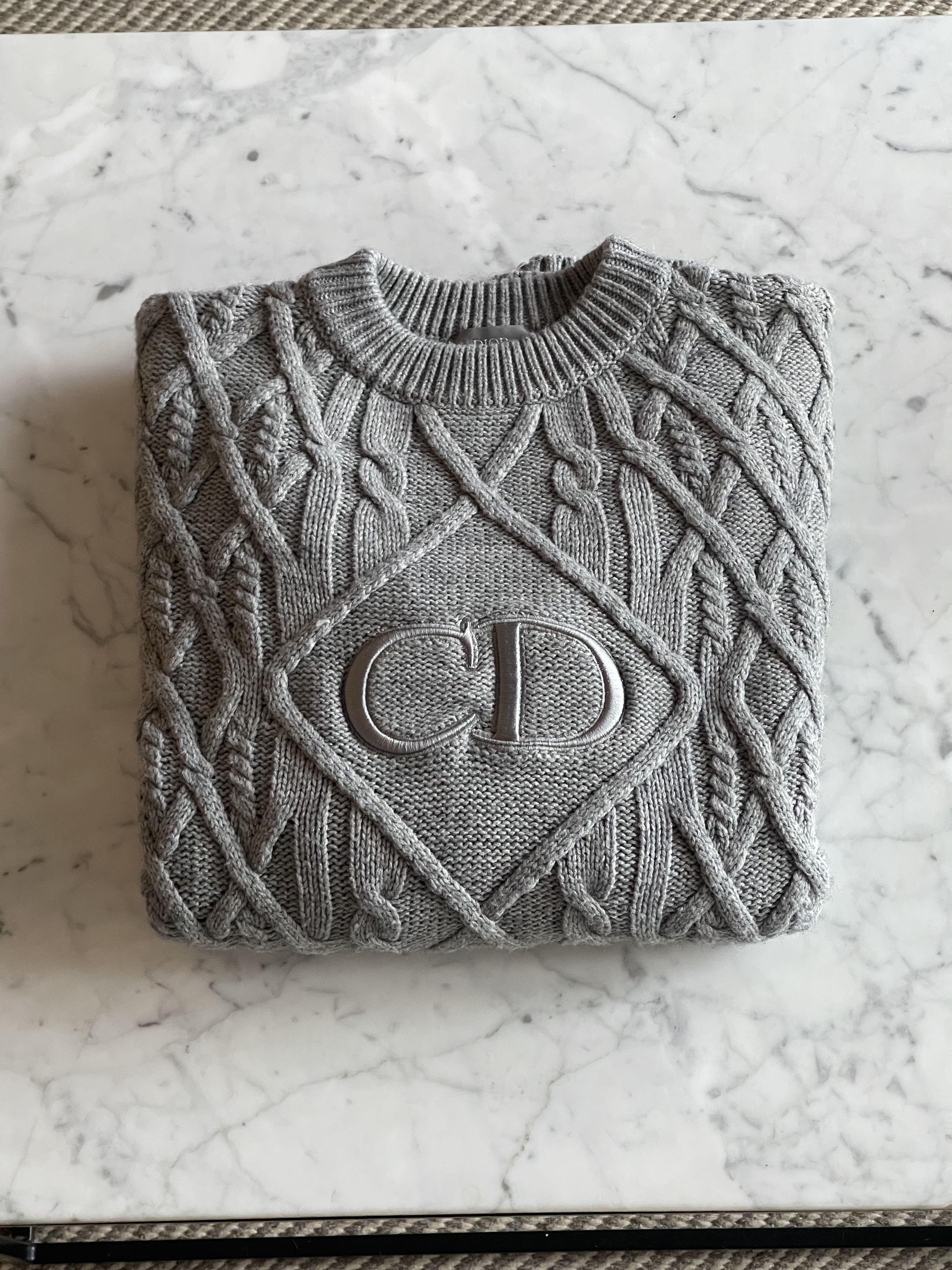 DIOR Cable knit cashmere sweater
