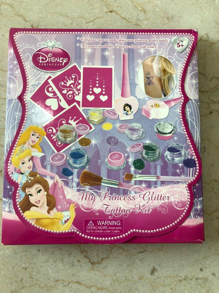 disney princess glitter tattoo stencils