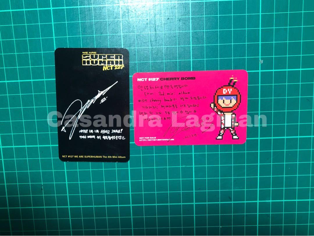 Doyoung (cherry bomb) pc & Jungwoo (superhuman) pc, Hobbies & Toys