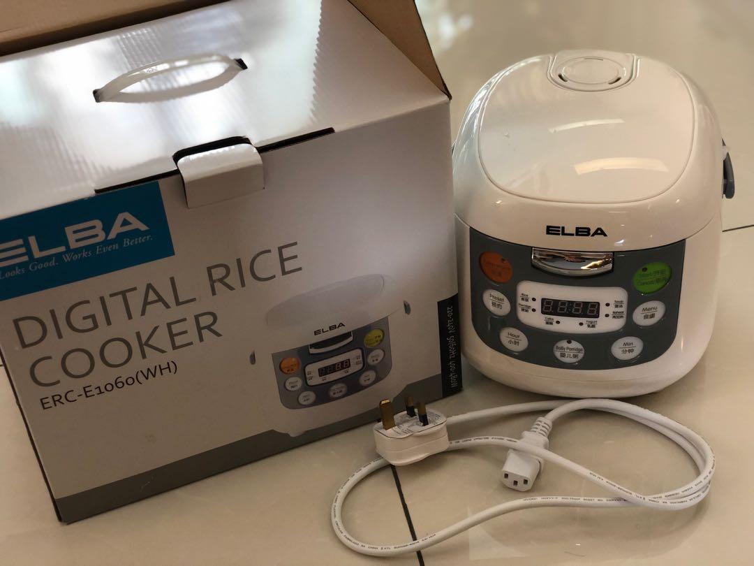Elba Digital Rice Cooker ERC E1060 WH TV Home Appliances