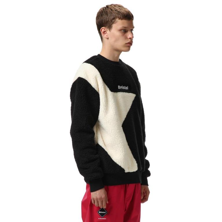 f.c.real Bristol BOA FLEECE BIG STAR CREWNECK TOP, 男裝, 上身及