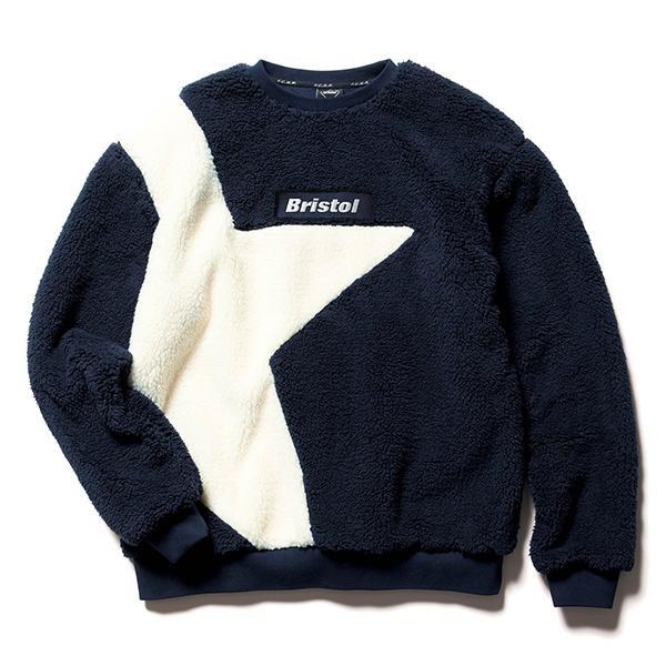 f.c.real Bristol BOA FLEECE BIG STAR CREWNECK TOP, 男裝, 上身及
