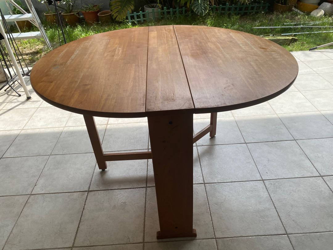 Free Used Foldable Oval Dining Table Furniture Home Living