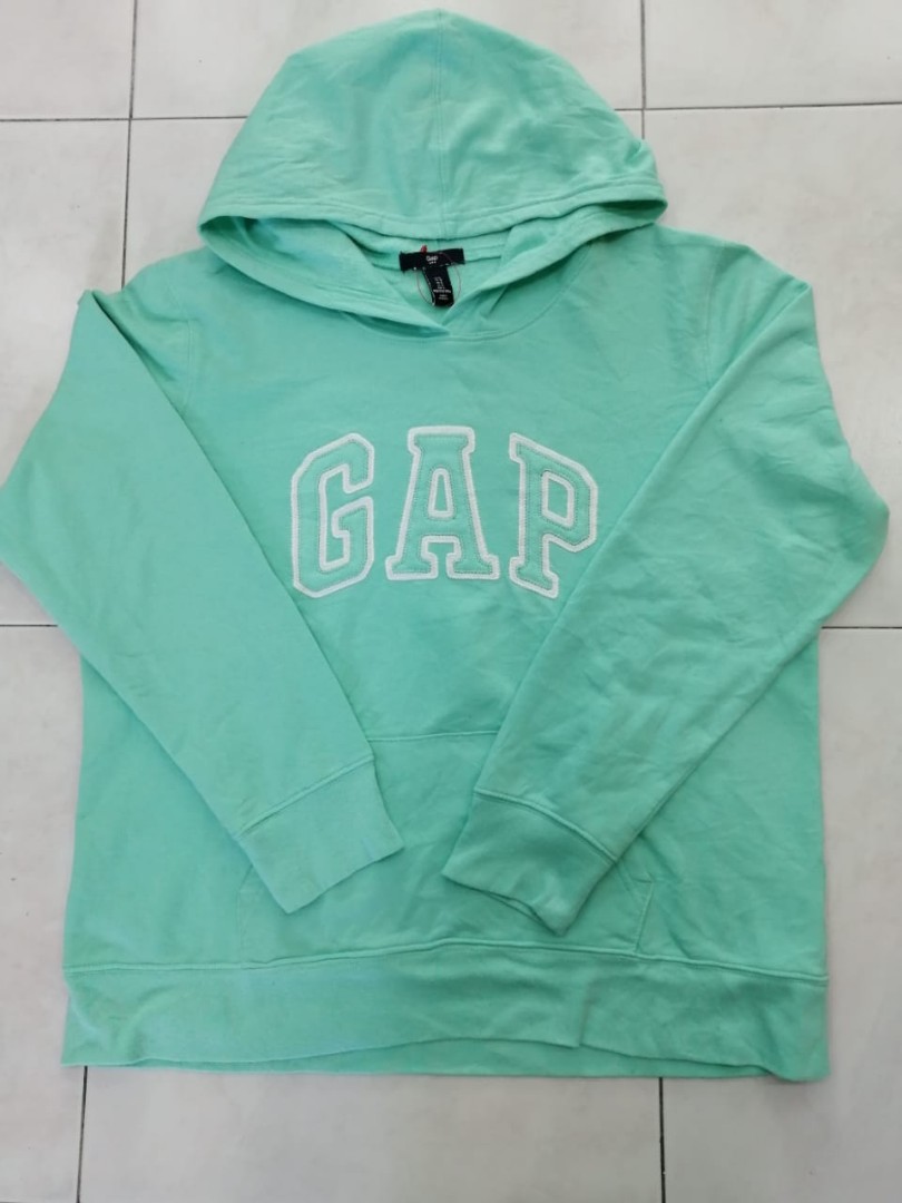 mint green gap hoodie