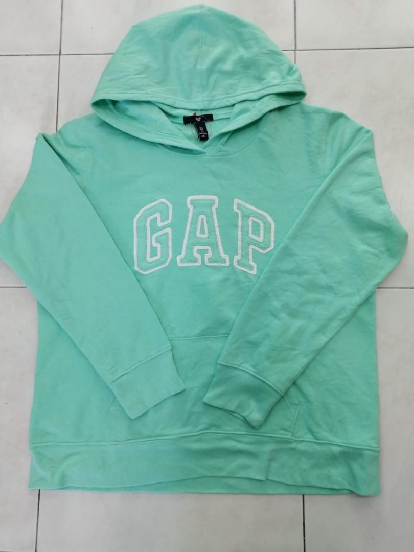 gap mint green hoodie