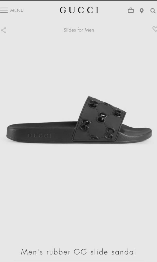 Men's rubber top gg slide sandal
