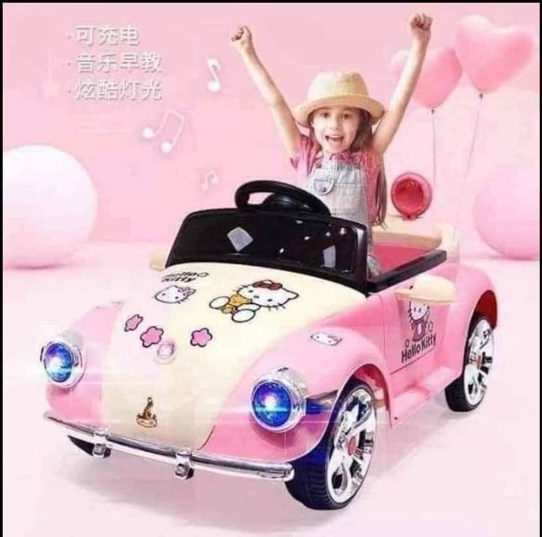 Hello Kitty Electric Ride On Toy Car for Kids, Hobbies & Toys, Toys