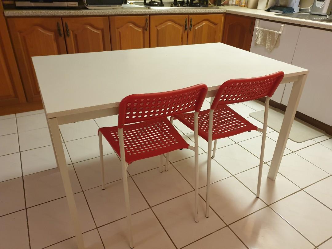 IKEA dining table and chairs, Furniture & Home Living, Furniture