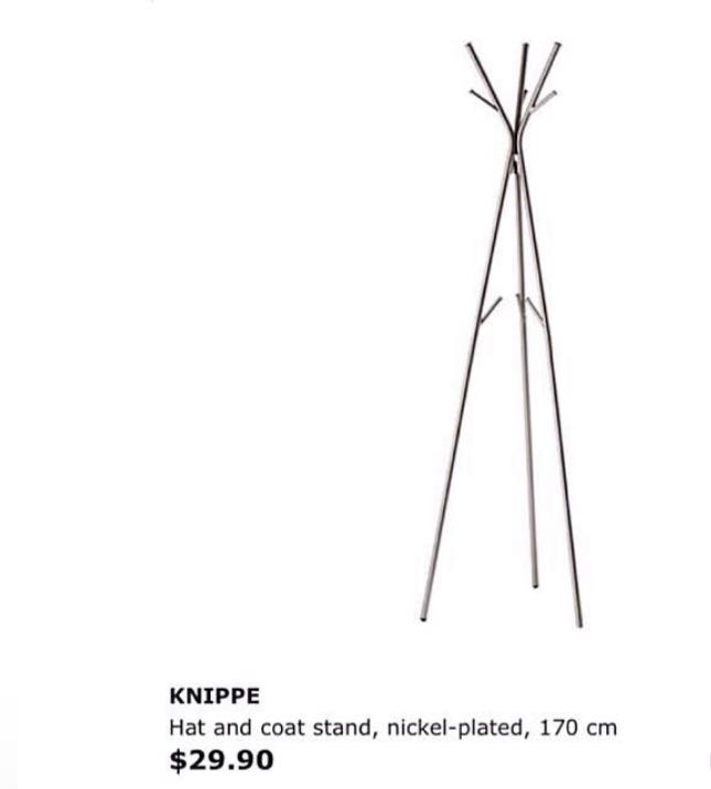 Ikea Knippe Coat Hat Hanger, White Coat Hanger Stand Ikea