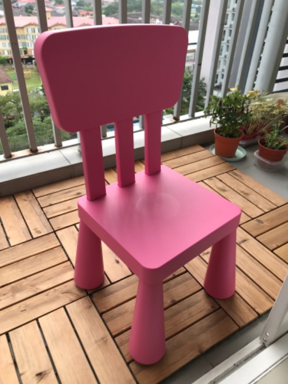 Ikea mammut chair pink clearance