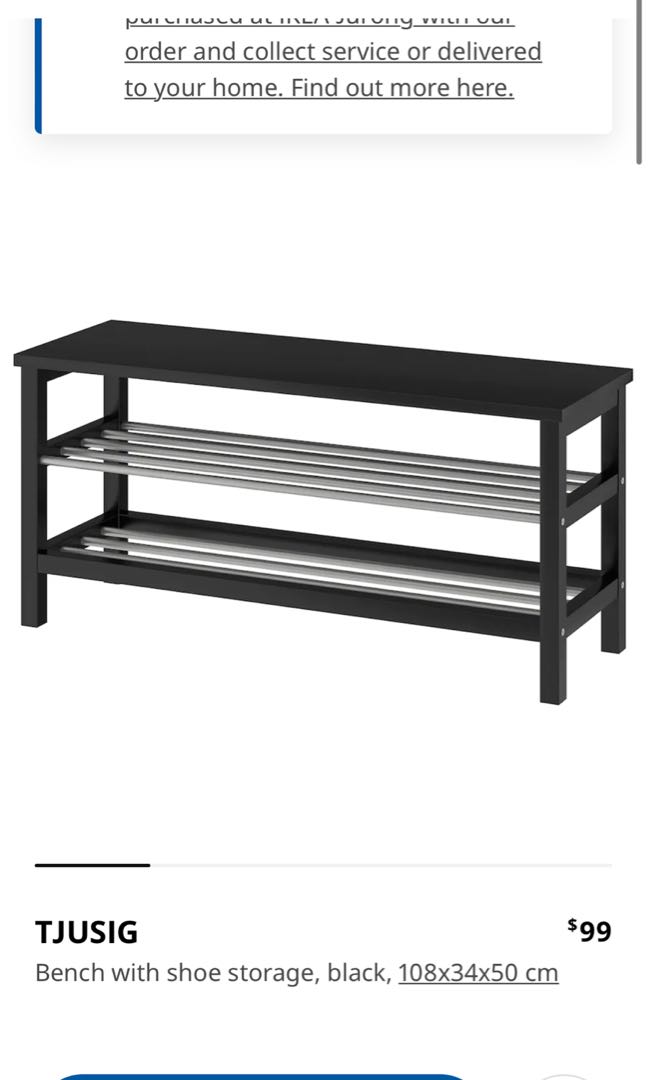 Ikea Shoe Rack Tjusig, Furniture & Home Living, Furniture, Shelves
