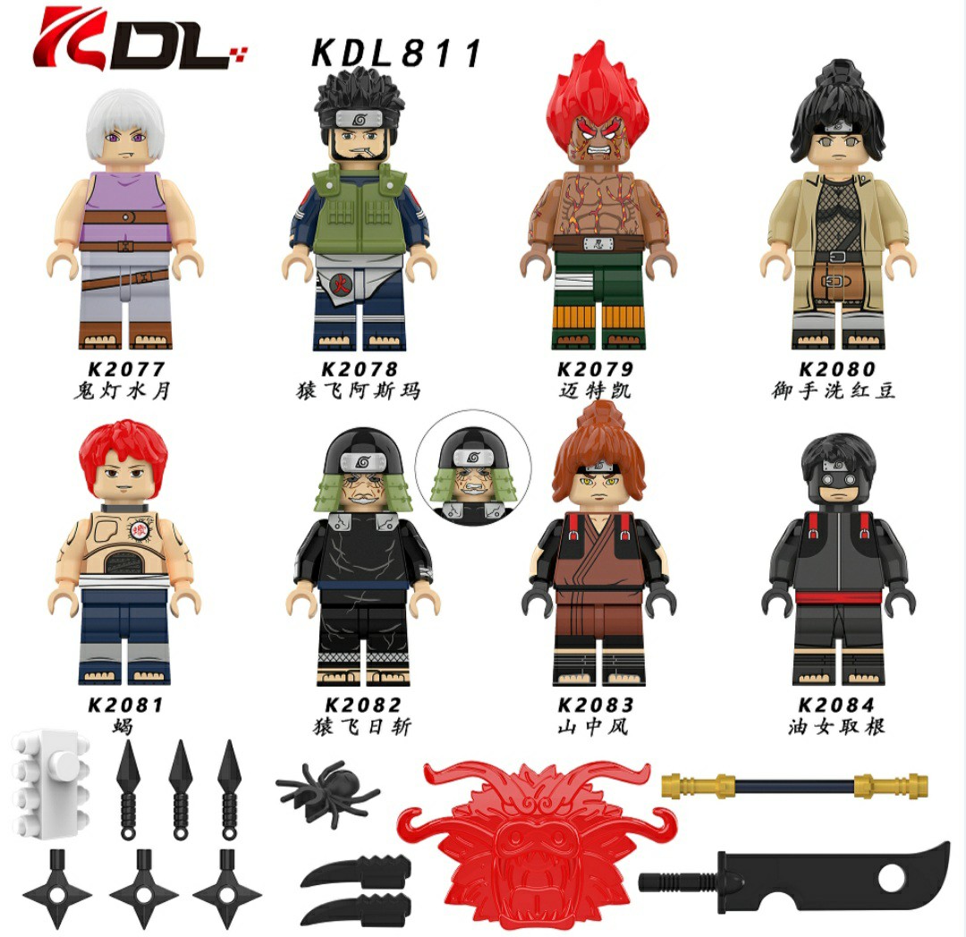 KDL 811 K2077 2084 Naruto Minifigures Lego compatible Hobbies Toys Toys Games on Carousell