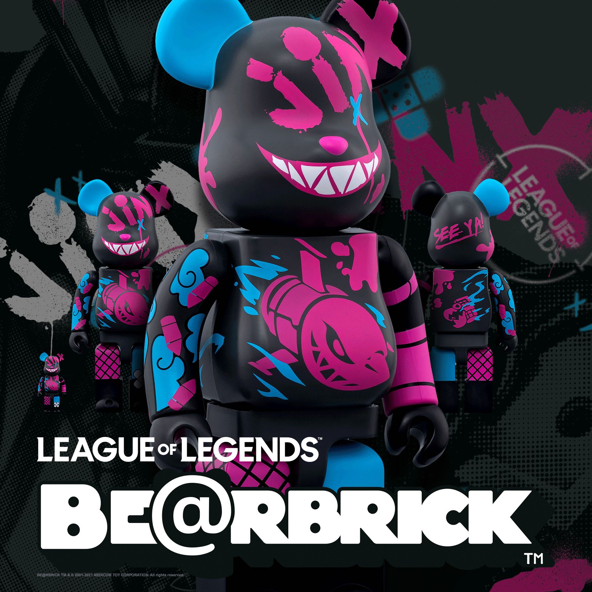 BE@RBRICK　 Bearbrick Jinx League Of LegeArcane