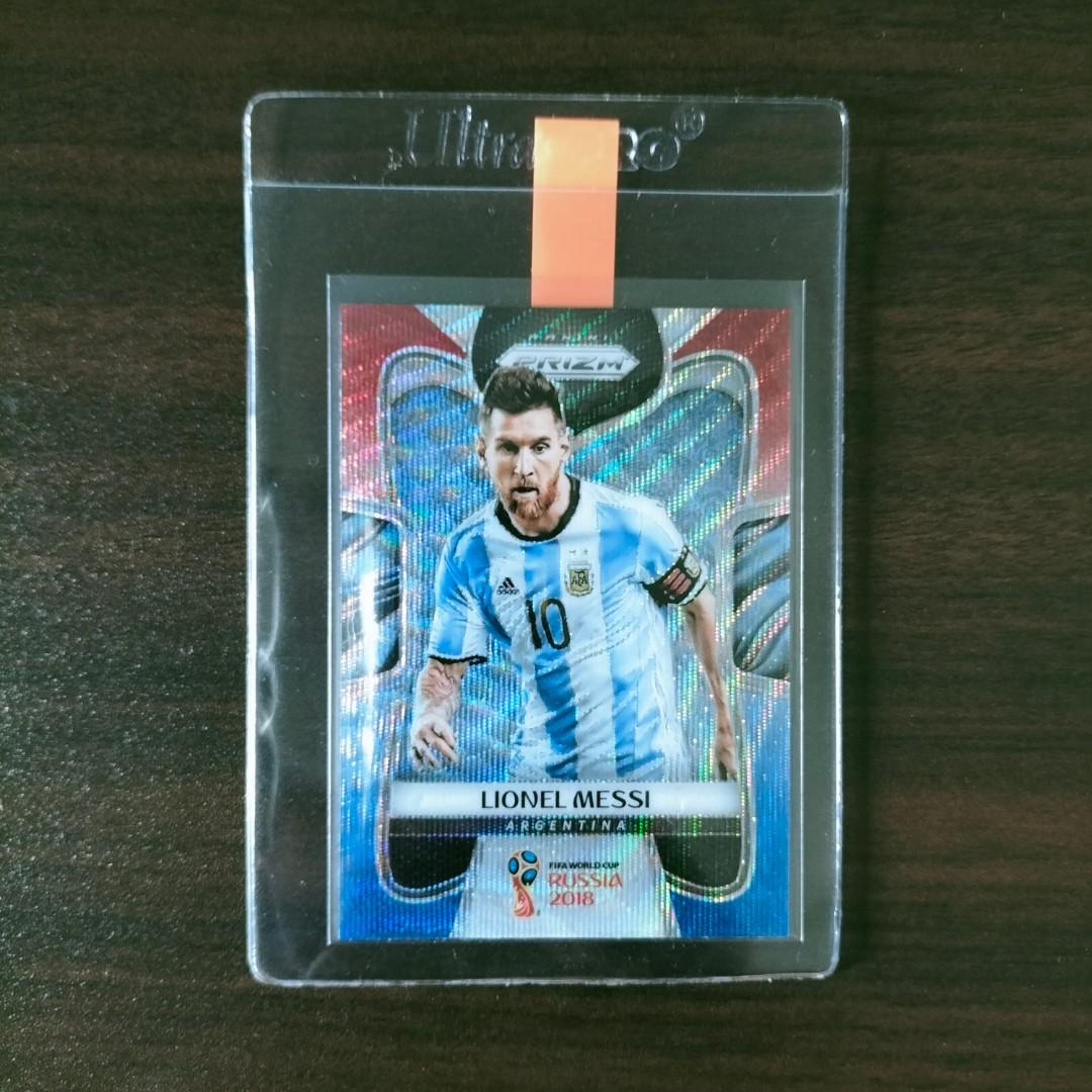 LIONEL MESSI RED BLUE WAVE 2018 PANINI WORLD CUP PRIZM SOCCER CARDS NEAR  MINT BARCELONA/ PARIS SAINT GERMAIN/ ARGENTINA GOAT LEGEND NOT RONALDO,  Hobbies  Toys, Toys  Games on Carousell
