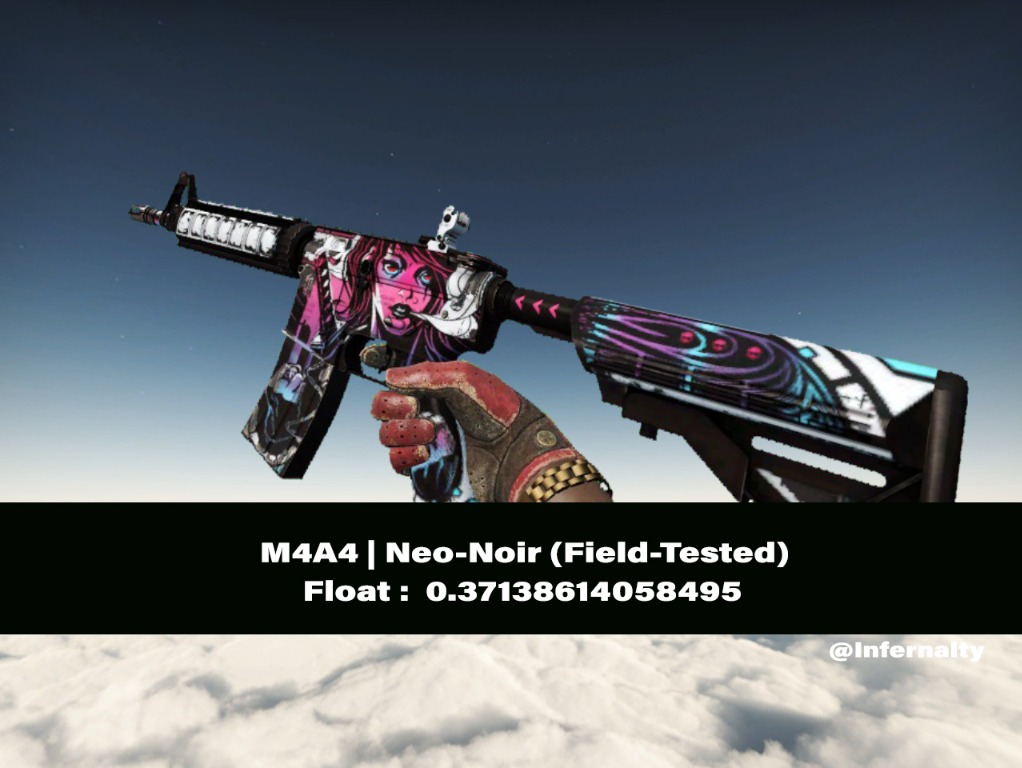 M4A4 Neo Noir FT CSGO SKINS KNIVES, Video Gaming Accessories, In-Game Products on Carousell