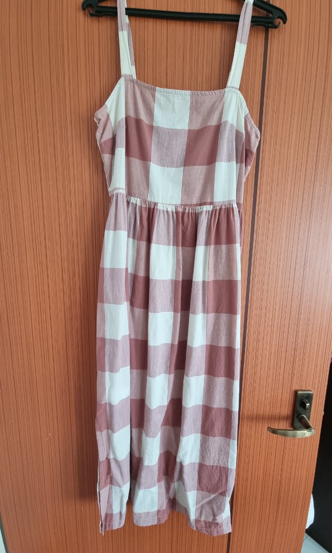 mango check pattern midi dress