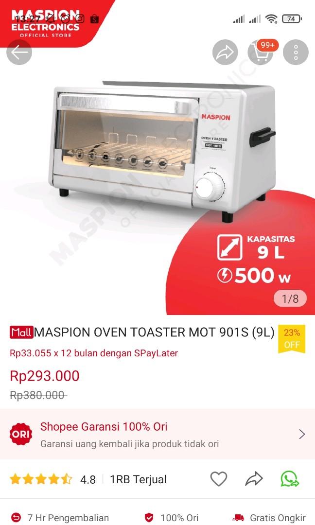 maspion oven toaster mot 901s