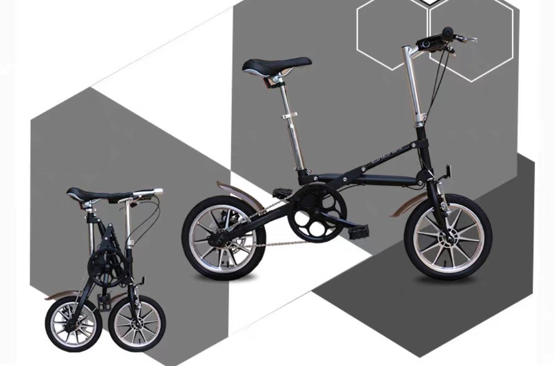 New Year Sales One Second Folding bike 14 inch 7 speed Shimano bicycle foldable