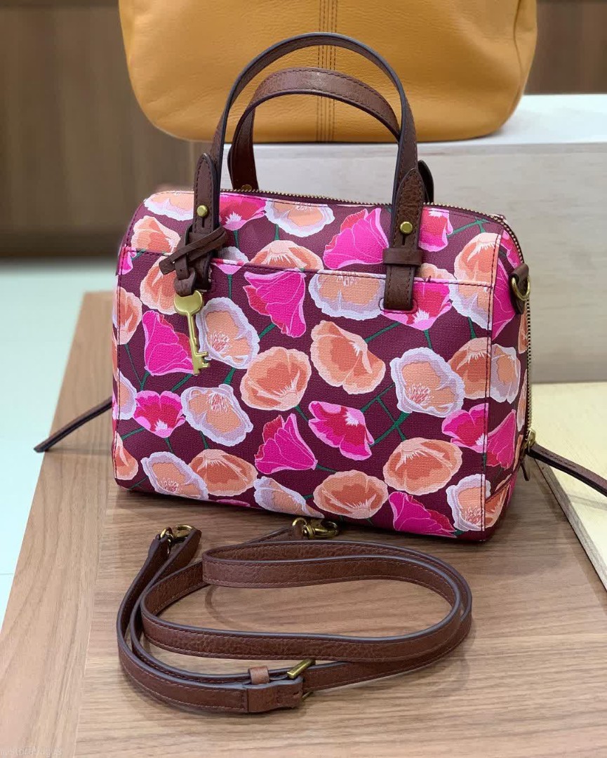 Fossil rachel sale satchel floral
