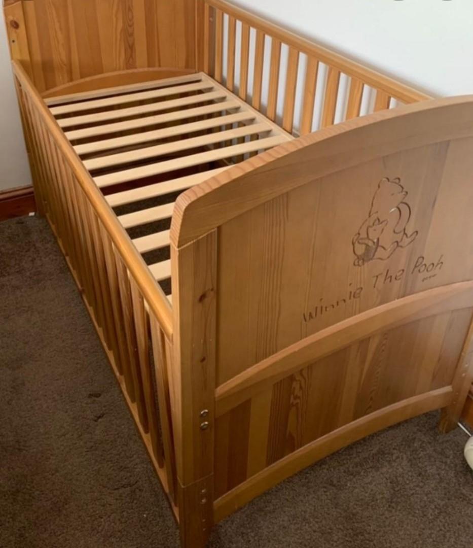 Pristine, well kept Disney's Winnie the Pooh cot bed, Babies & Kids
