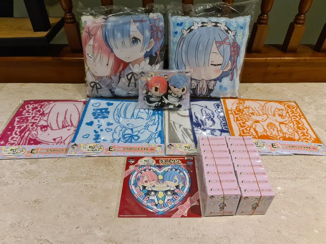 Ram Rem Rezero Rezero Merchandise Ichiban Kuji Bundle, Hobbies & Toys