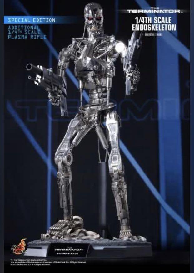 Rare Hot Toys 1/4 Scale Special Edition Terminator Endoskeleton 1/4 Scale,  Hobbies & Toys, Toys & Games On Carousell
