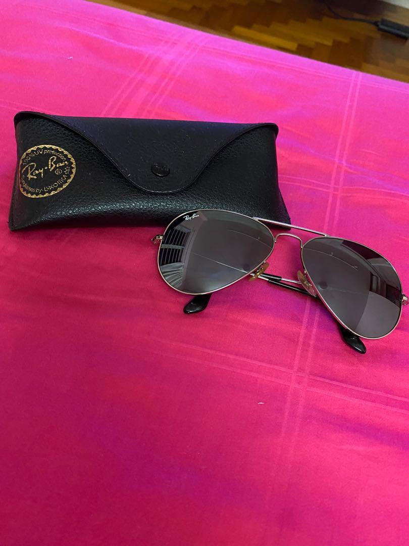Ray Ban Aviator (Silver frame/Silver Mirror Lens), Women's Fashion, Watches  & Accessories, Sunglasses & Eyewear on Carousell
