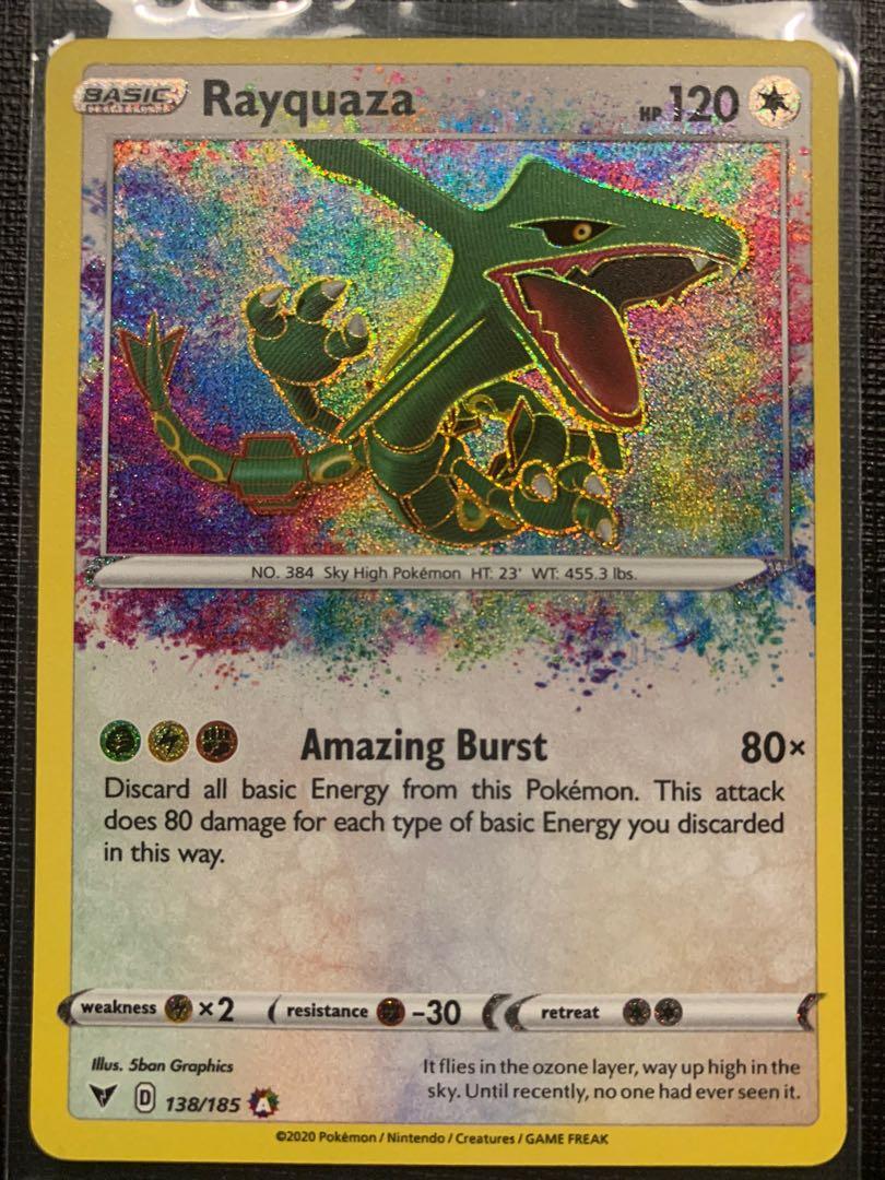  Pokemon - Rayquaza - 138/185 - Amazing Rare : Toys & Games