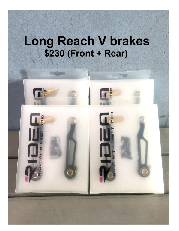 Ridea Long Reach V brake calipers for 406 to 451 conversion, Sports