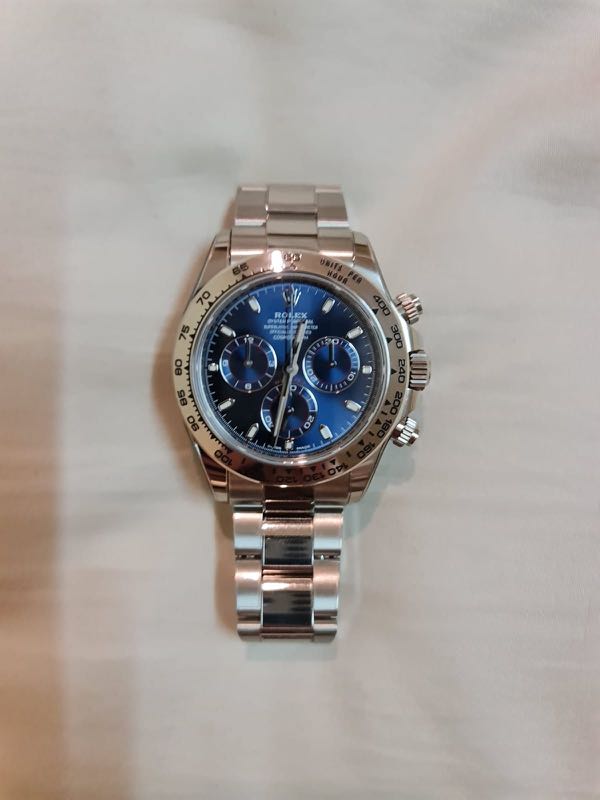 Rolex Daytona White Gold Blue Dial 
