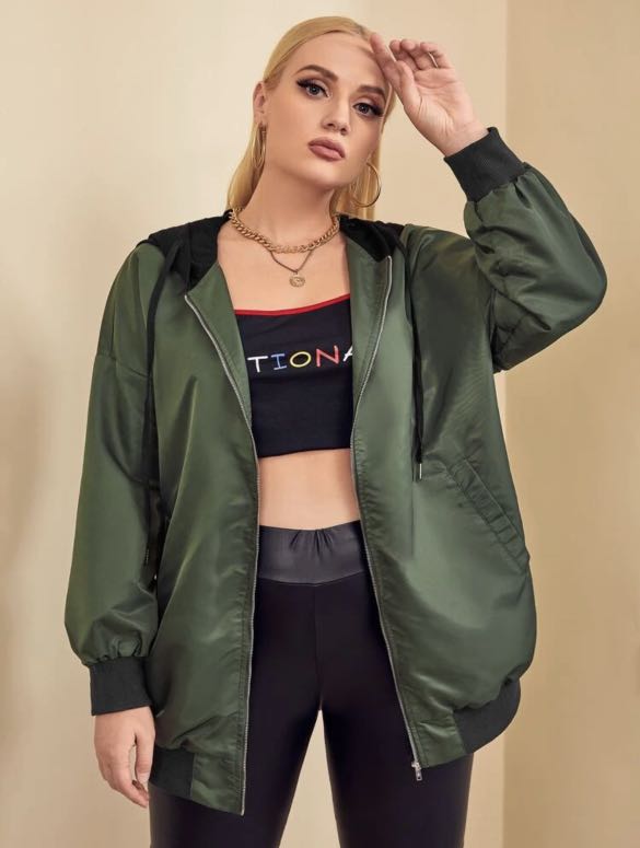 dark green bomber jacket