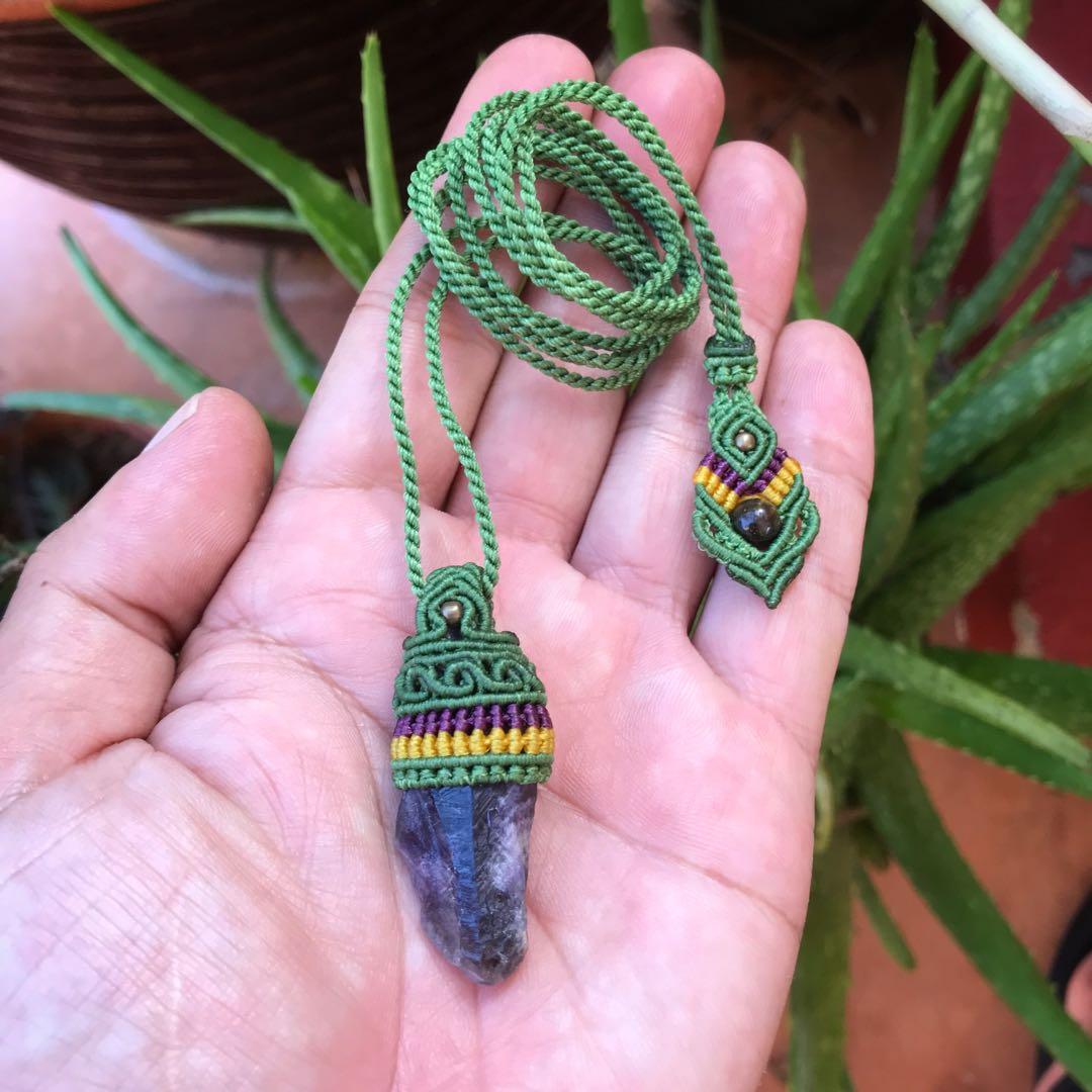 Simple macrame necklace deals