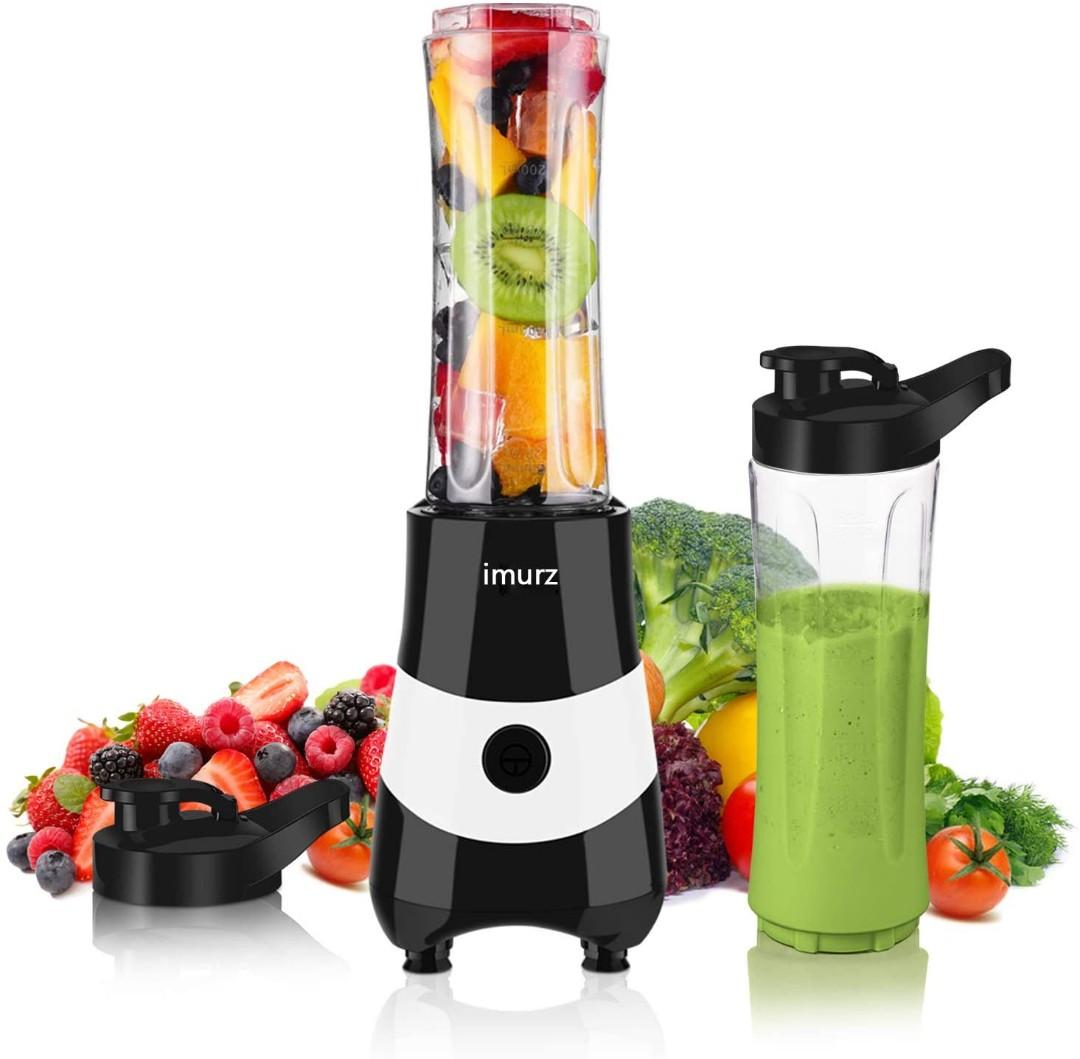 Personal Blender, 300W Portable Mini Blender for Shakes and Smoothies,  Single Serve Small Smoothie Blender with 2 Tritan BPA-Free 20oz Travel  Bottles