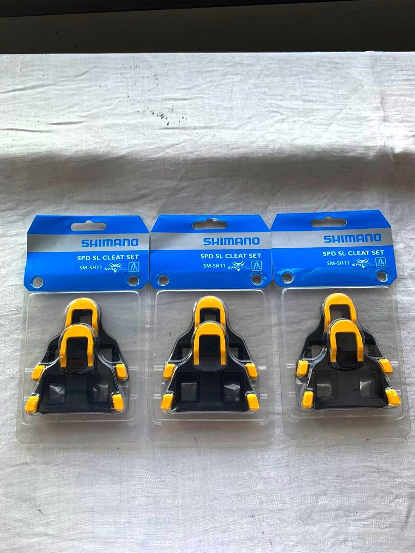 SM SH11 Shimano Yellow Cleats Sports Equipment Bicycles Parts
