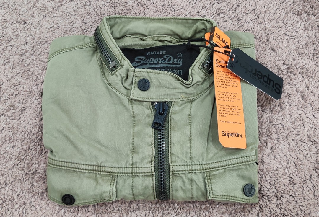 Superdry Denim Biker Jacket Motorbikes on Carousell