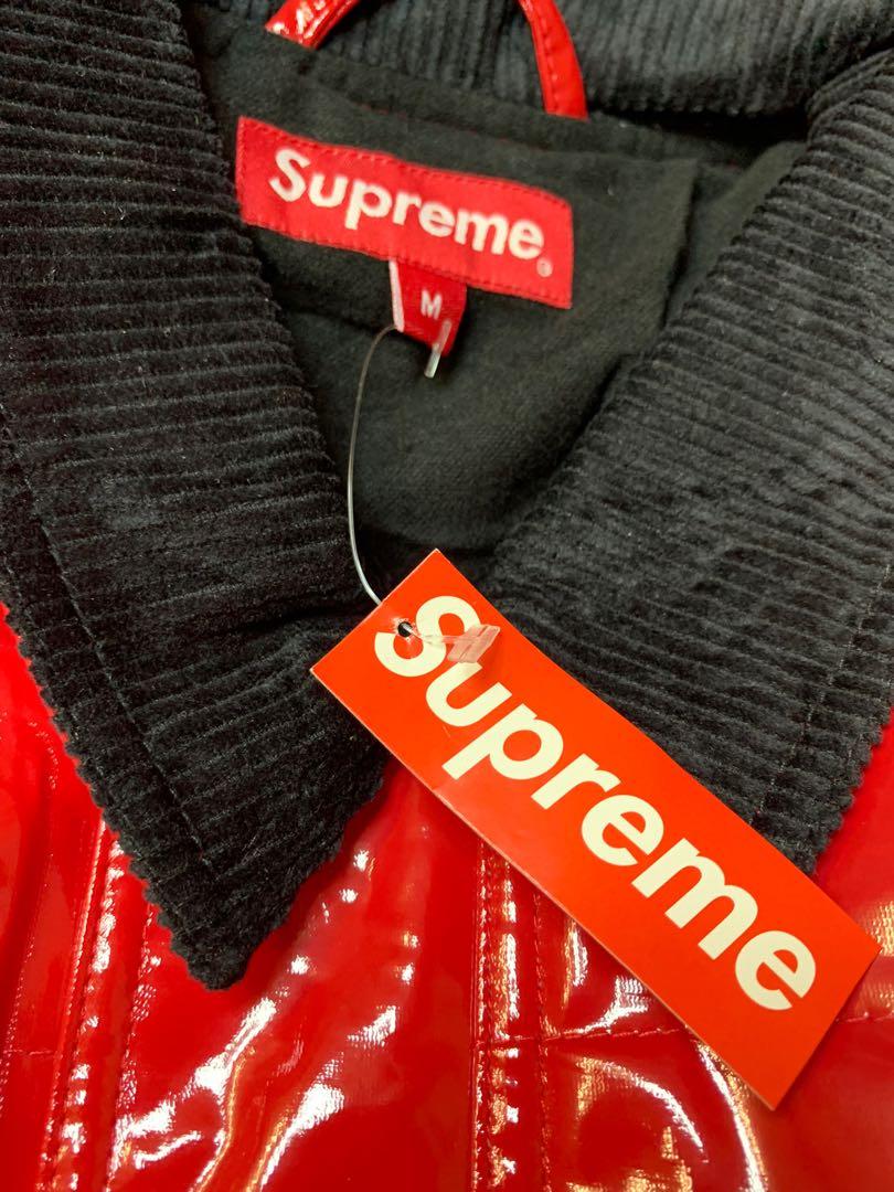 supreme 2018ss Quilted Patent Vinyl Work Jacket Carousell