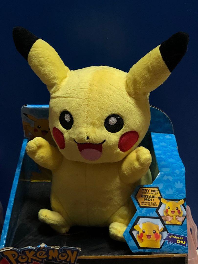 Talking pikachu doll discount