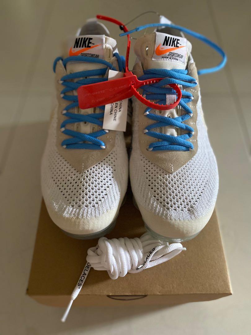 nike air vapormax white blue