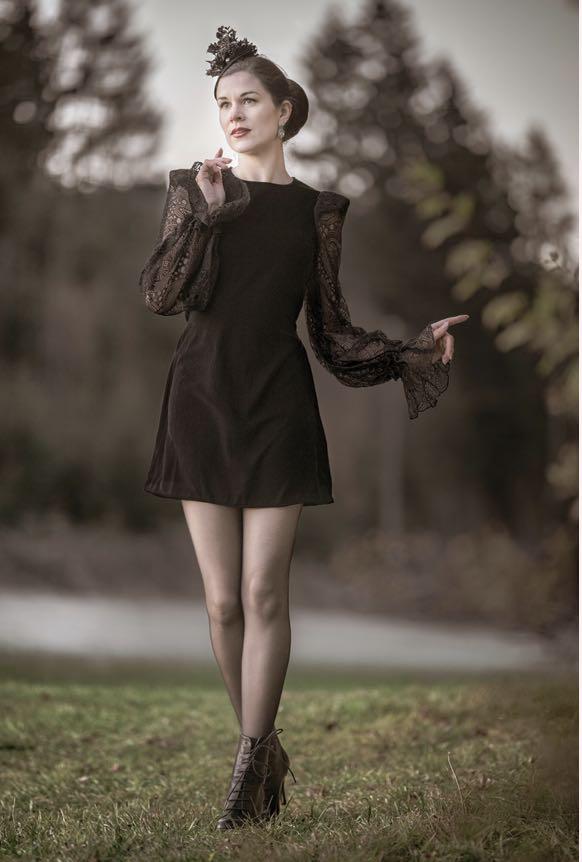 h&m vampire's wife velvet dress