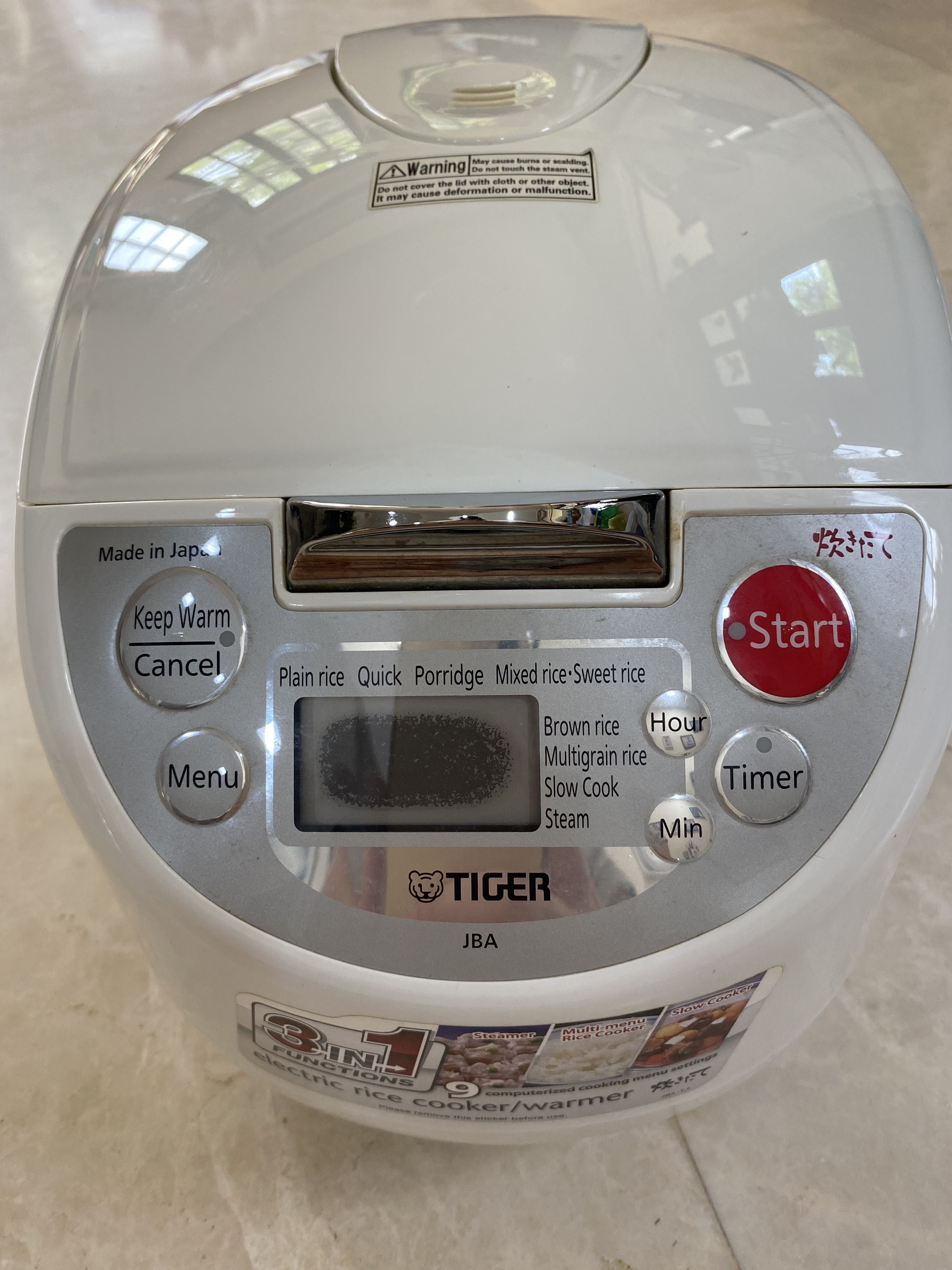 Tiger rice cooker JBA Made in Japan, TV & Home Appliances, Kitchen