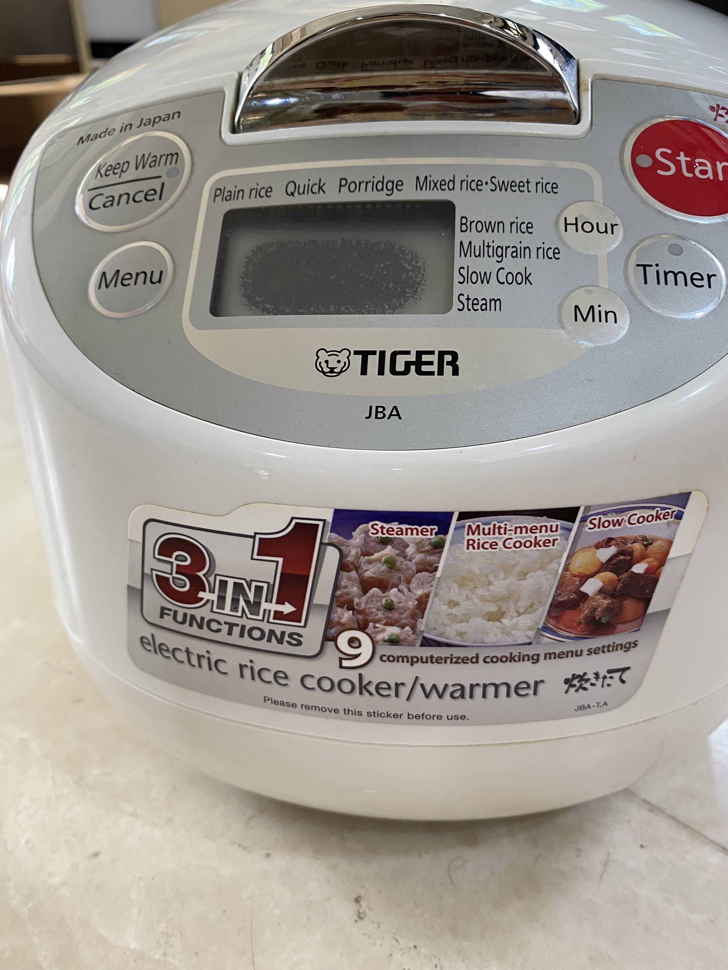 Tiger rice cooker JBA Made in Japan, TV & Home Appliances, Kitchen