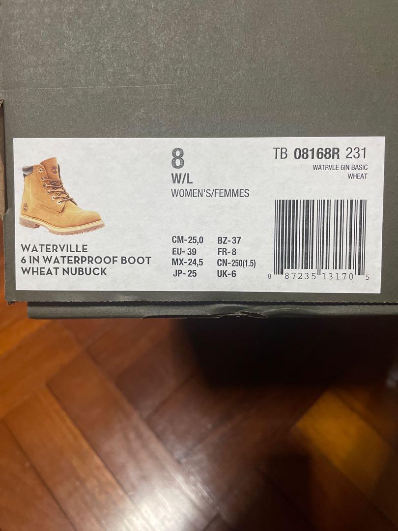 Timberland waterville 6 discount inch boots wheat nubuck