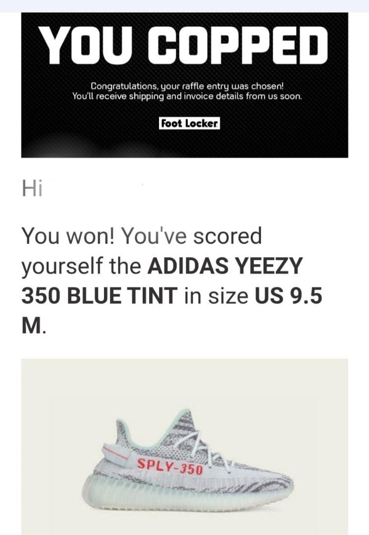 Footlocker yeezy blue on sale tint
